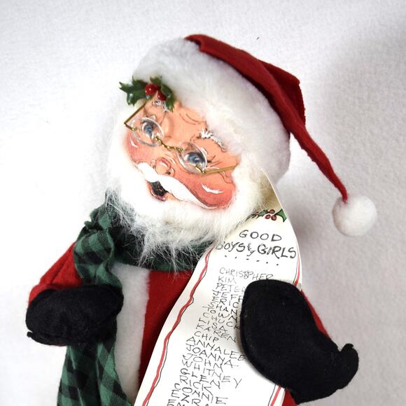 Annalee Santa Figure 18" Good Boys & Girls List 1997 Christmas Decor Whimsical - Picture 5 of 16